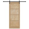 Porte coulissante Naturel et noir 86 x 211 cm 639040639040