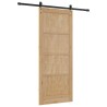 Porte coulissante Naturel et noir 86 x 211 cm 639040639040