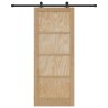 Porte coulissante Naturel et noir 86 x 211 cm 639048639048