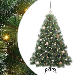 Sapin de Noël artificiel avec 150 LED Vert 150 cm PE et PVC 639051639051