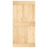 Porte coulissante Naturel et noir 100 x 210 cm 639053639053