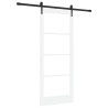 Porte coulissante Blanc 83 x 202 cm Bois de pin massif et verre 639058639058