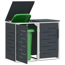 Stockage de bac à déchets for 2 Bins 240L Acier inoxydable 639064639064