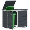 Stockage de bac à déchets for 2 Bins 240L Acier inoxydable 639064639064