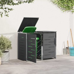 Stockage de bac à déchets for 2 Bins 240L Acier inoxydable 639064639064