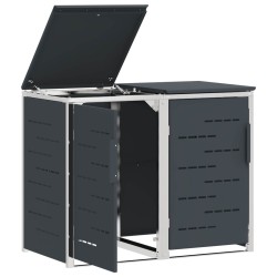 Stockage de bac à déchets for 2 Bins 240L Acier inoxydable 639064639064