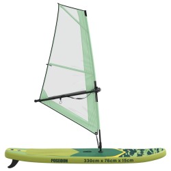 Planche SUP Gonflable avec Voile POSEIDON 330 x 76 x 15 cm Vert 639066639066