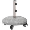 Socle de parasol en granite avec roues pour poteau de 4-5 cm 639072639072