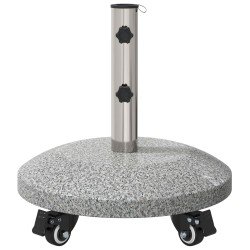 Socle de parasol en granite avec roues pour poteau de 4-5 cm 639072639072