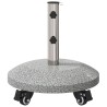 Socle de parasol en granite avec roues pour poteau de 4-5 cm 639072639072