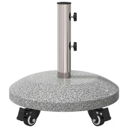 Socle de parasol en granite avec roues pour poteau de 4-5 cm 639072639072