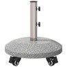 Socle de parasol en granite avec roues pour poteau de 4-5 cm 639072639072
