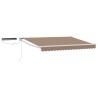 Auvent rétractable électrique Taupe 100% Polyester et Aluminium 639073639073