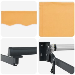 Auvent rétractable électrique Sable 100% Polyester et Aluminium 639074639074