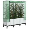 Jardinière de jardin avec couverture de serre et roues 3 pc PP 639076639076