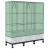Jardinière de jardin avec couverture de serre et roues 3 pc PP 639076639076