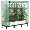 Jardinière de jardin avec couverture de serre et roues 3 pc PP 639077639077