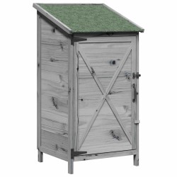 Abri de jardin Gris 59,5 x 56 x 113,5 cm Bois de Sapin Massif 639083639083