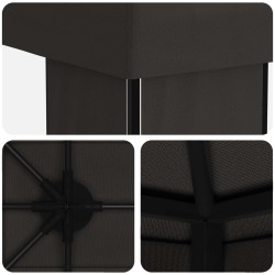 Abri de jardin 6 x 3 m Anthracite Polyester et Acier 190 639085639085