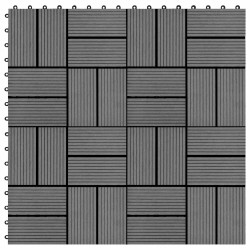 Carreau de terrasse 22 pcs Gris 30 x 30 cm WPC 639089639089