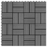 Carreau de terrasse 22 pcs Gris 30 x 30 cm WPC 639089639089