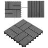 Carreau de terrasse 22 pcs Gris 30 x 30 cm WPC 639089639089