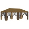 Housse de tonnelle avec murs latéraux Taupe 600,5 x 300,5 cm 639090639090