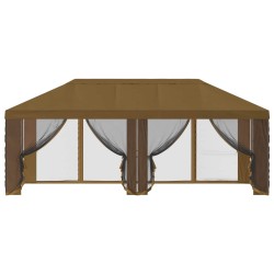 Housse de tonnelle avec murs latéraux Taupe 600,5 x 300,5 cm 639090639090