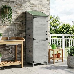 Abri de jardin Gris 59,5 x 56 x 176,5 cm Bois de Sapin Massif 639095639095
