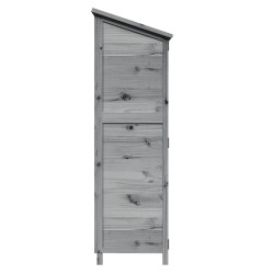 Abri de jardin Gris 59,5 x 56 x 176,5 cm Bois de Sapin Massif 639095639095