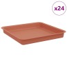 Plateau carré à fleurs 24 pcs Rouge brique 18 x 18 x 2 cm 639096639096