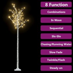 Sapin de Noël 220 LED blanc chaud Saule 2,2 m Int/Ext 639099639099