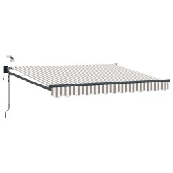Auvent rétractable électrique Gris clair et blanc 639102639102