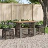 Ensemble de salle à manger pour jardin 4 pcs Gris et Gris foncé 639103639103
