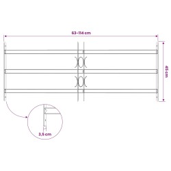 Grille de sécurité pour fenêtres avec 3 barres transversales 639107639107