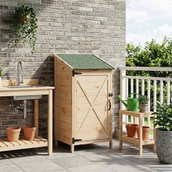 Abri de jardin avec toit Naturel 59,5 x 56 x 113,5 cm 639108639108