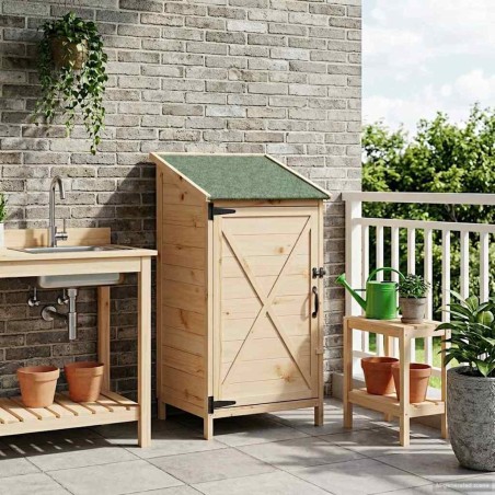 Abri de jardin avec toit Naturel 59,5 x 56 x 113,5 cm 639108639108