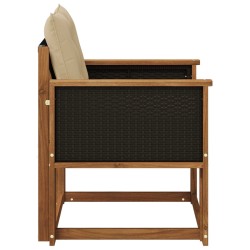 Sofa de milieu extérieur Bois d'Acacia Massif Naturel 639111639111