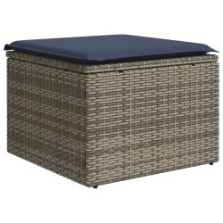 Ensemble de canapé de jardin 8 pcs avec coussins gris résine tressée 639119639119