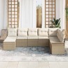 Ensemble de canapé de jardin avec coussin 8 pcs Beige polyrotin 639127639127