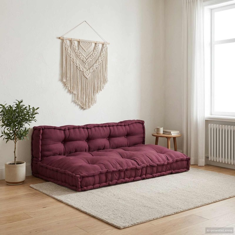Coussin de canapé sur palette 2 pcs Marron 120 x 80 x 38 cm 639128639128