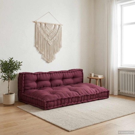 Coussin de canapé sur palette 2 pcs Marron 120 x 80 x 38 cm 639128639128