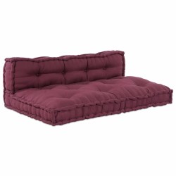 Coussin de canapé sur palette 2 pcs Marron 120 x 80 x 38 cm 639128639128