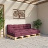 Coussin de canapé sur palette 2 pcs Marron 120 x 80 x 38 cm 639128639128