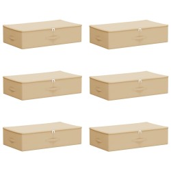 Boîte de rangement 6 pcs Crème 70 x 40 x 18 cm Tissu intissé 639129639129