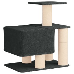 Arbre à chat avec poteaux à griffer en sisal Gris foncé 96 cm 639143639143