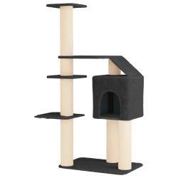Arbre à chat avec poteaux à griffer en sisal Gris foncé 183 cm 639150639150