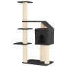 Arbre à chat avec poteaux à griffer en sisal Gris foncé 183 cm 639150639150