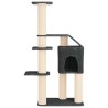 Arbre à chat avec poteaux à griffer en sisal Gris foncé 183 cm 639150639150