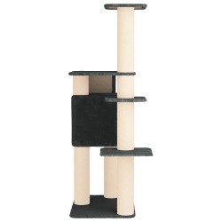 Arbre à chat avec poteaux à griffer en sisal Gris foncé 183 cm 639150639150
